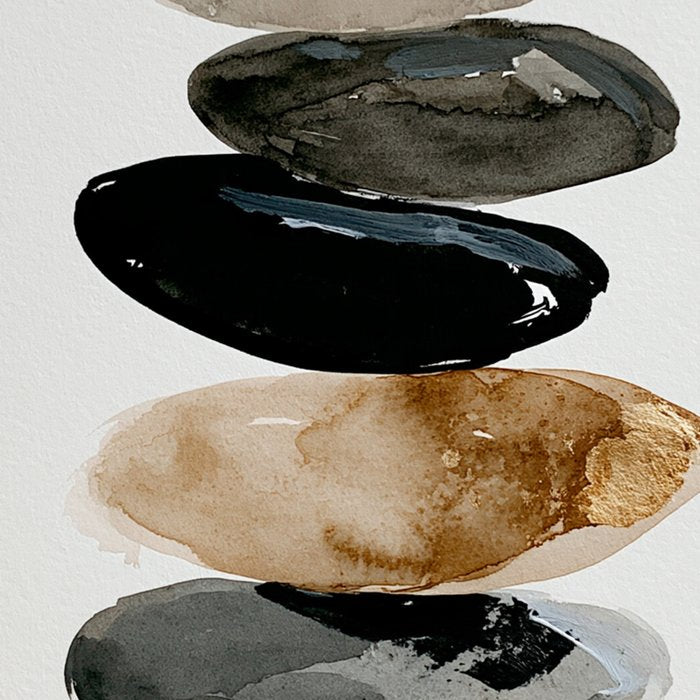 Stacked Stones Zen Minimalist Neutral Design Coffee Mug Gallery Image 2