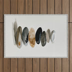 Stacked Stones Zen Minimalist Neutral Design Outdoor Rug Gallery Image 1