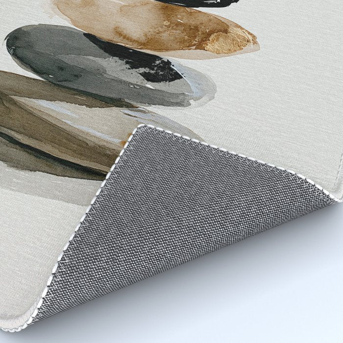 Stacked Stones Zen Minimalist Neutral Design Rug Gallery Image 4