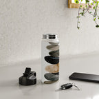 Stacked Stones Zen Minimalist Neutral Design Water Bottle Gallery Image 4
