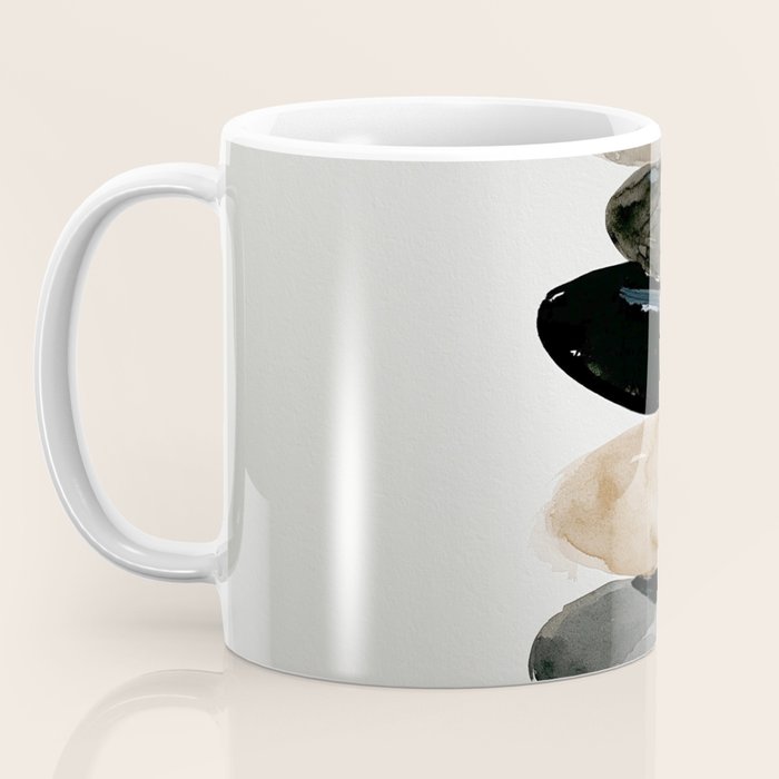 Stacked Stones Zen Minimalist Neutral Design Coffee Mug Gallery Image 3