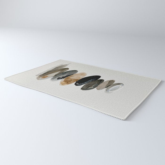 Stacked Stones Zen Minimalist Neutral Design Rug Gallery Image 3