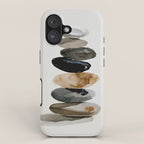 Stacked Stones Zen Minimalist Neutral Design iPhone Case Gallery Image 1
