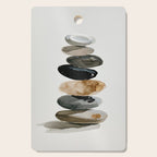 Stacked Stones Zen Minimalist Neutral Design Cutting Board Gallery Image 1
