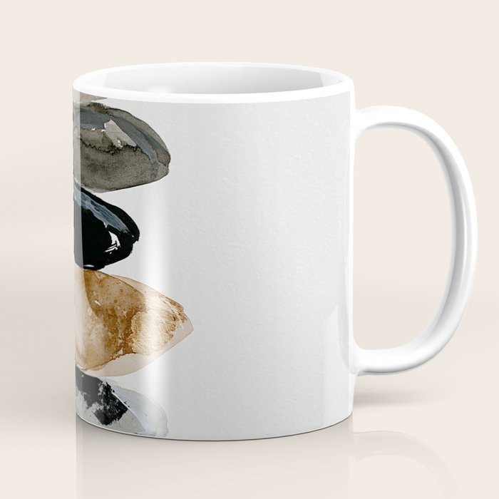 Stacked Stones Zen Minimalist Neutral Design Coffee Mug Gallery Image 1