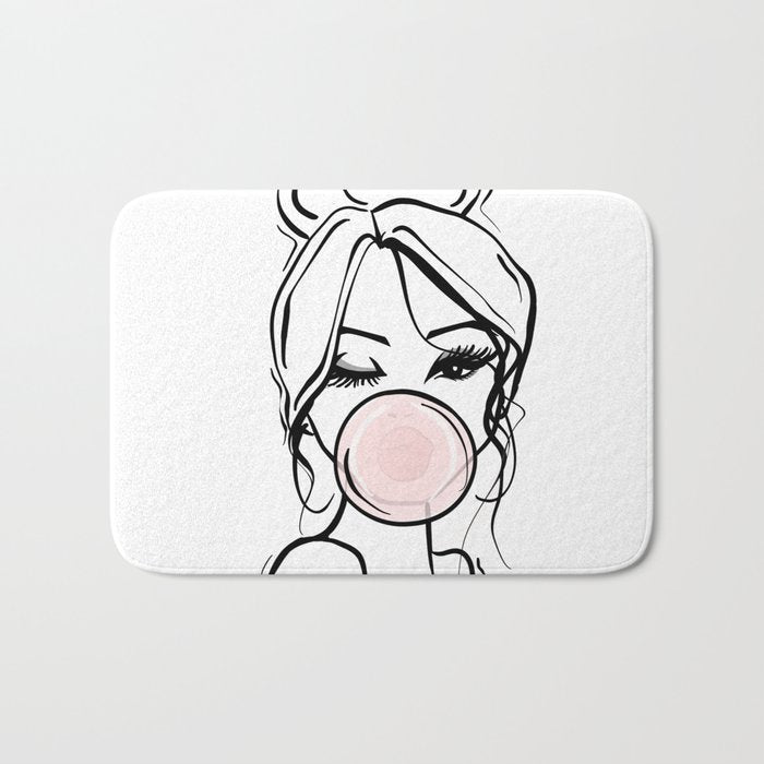 Bubble Gum Wink Bath Mat Gallery Image 1