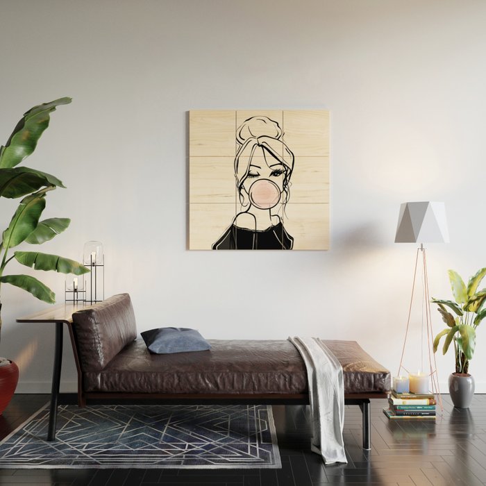 Bubble Gum Wink Wood Wall Art Gallery Image 2