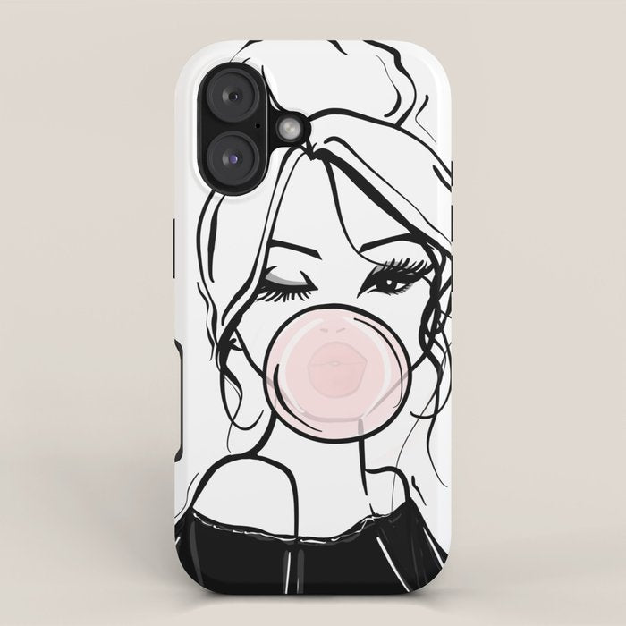 Bubble Gum Wink iPhone Case Gallery Image 1