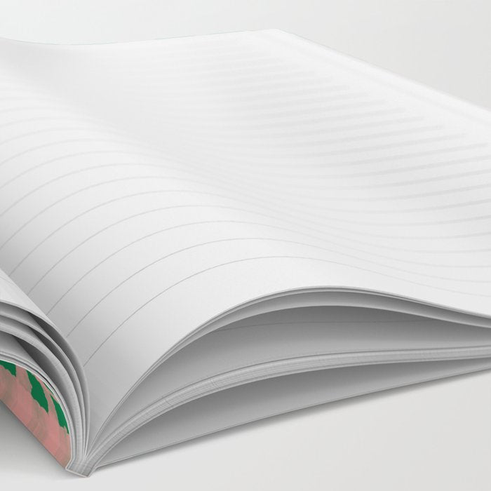 Retro Picnic Plaid Painted Pattern in Bright Green and Pink Notebook Gallery Image 2