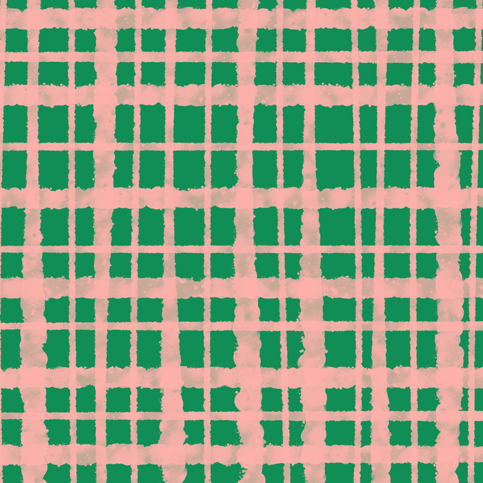 Retro Picnic Plaid Painted Pattern in Bright Green and Pink Coffee Mug Gallery Image 2