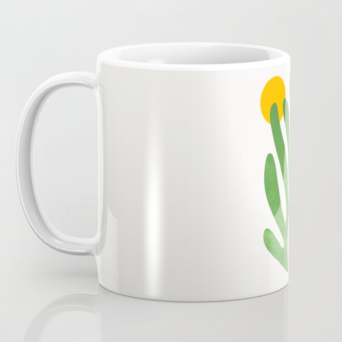 Green Leaf & Sun: Matisse Edition | Mid Century Series Coffee Mug Gallery Image 3