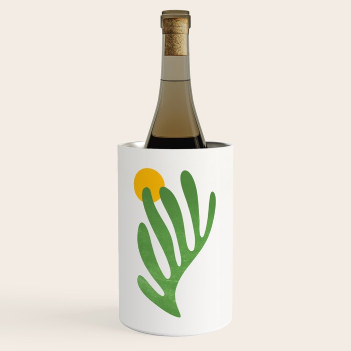 Green Leaf & Sun: Matisse Edition | Mid Century Series Wine Chiller Gallery Image 1