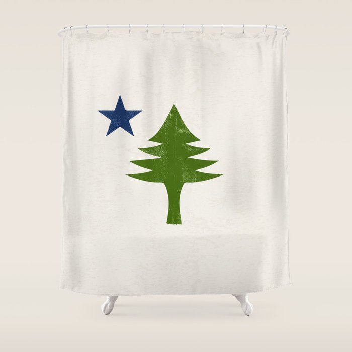 Original Maine Flag Shower Curtain Gallery Image 1