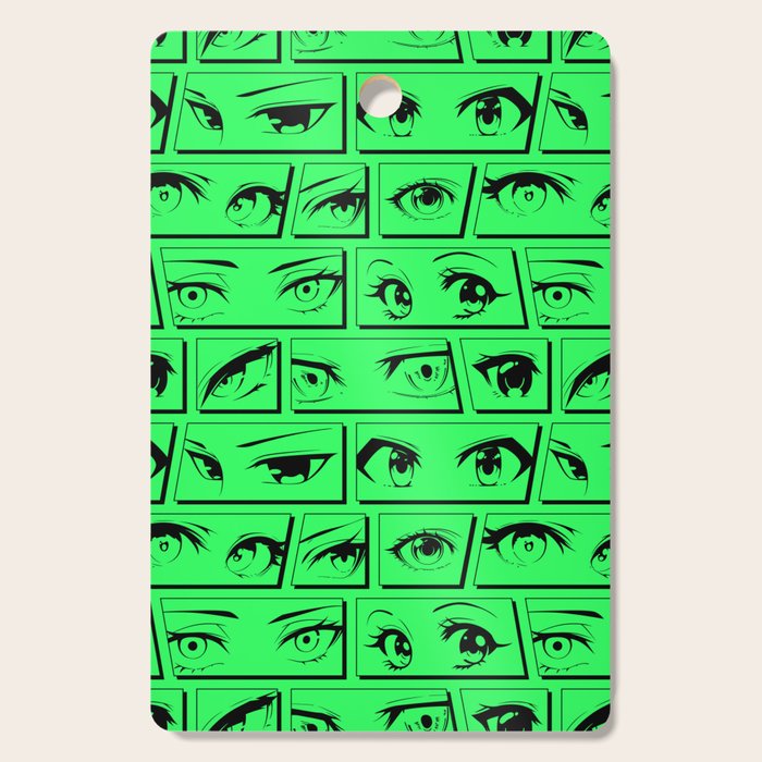 Anime eye cartoon comic art pattern Cutting Board Gallery Image 1
