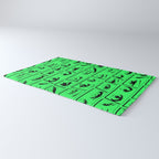 Anime eye cartoon comic art pattern Rug Gallery Image 3