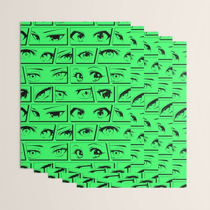 Anime eye cartoon comic art pattern Wrapping Paper Gallery Image 3