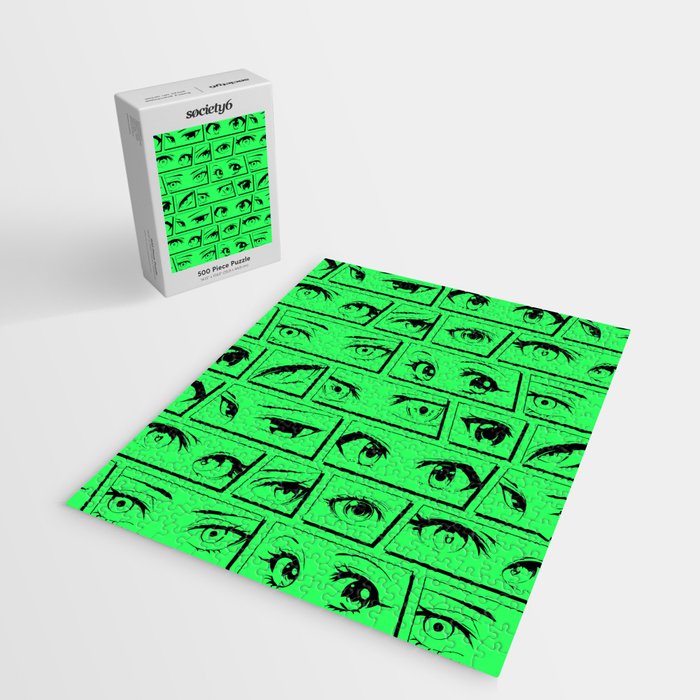 Anime eye cartoon comic art pattern Jigsaw Puzzle Gallery Image 2