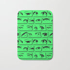 Anime eye cartoon comic art pattern Bath Mat Gallery Image 1