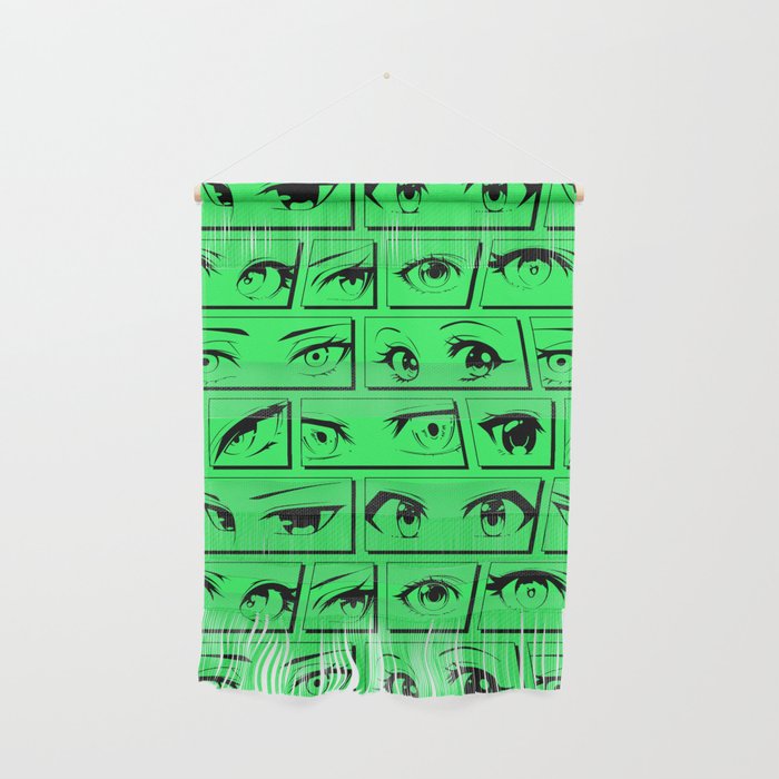 Anime eye cartoon comic art pattern Wall Hanging Gallery Image 1
