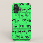 Anime eye cartoon comic art pattern iPhone Case Gallery Image 1