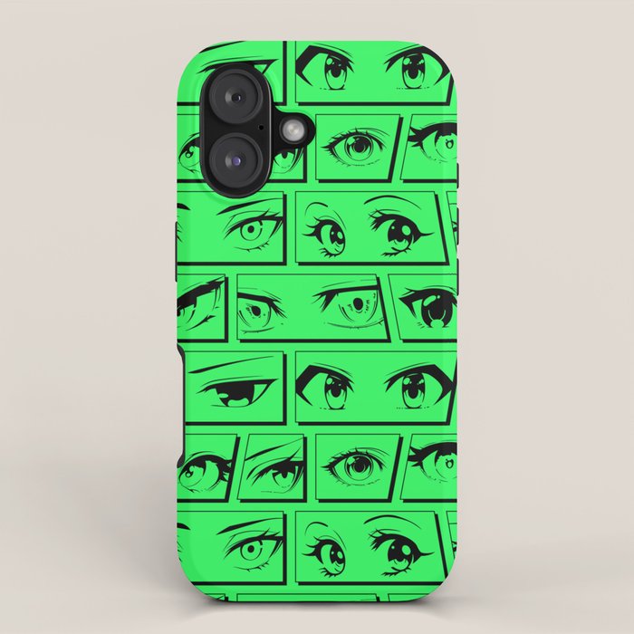 Anime eye cartoon comic art pattern iPhone Case Gallery Image 1
