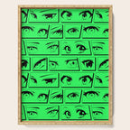 Anime eye cartoon comic art pattern Serving Tray Gallery Image 1