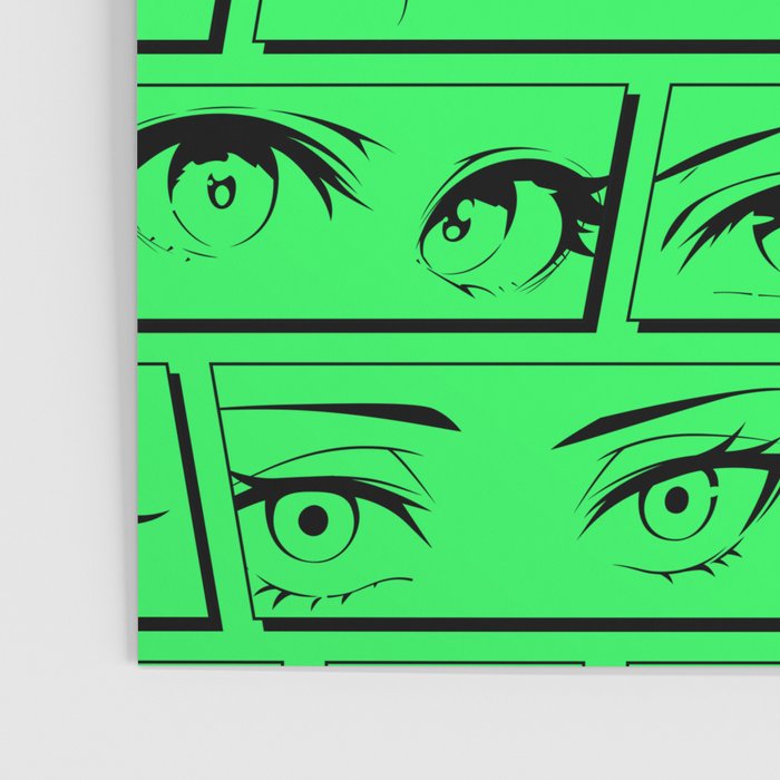 Anime eye cartoon comic art pattern Poster Gallery Image 3
