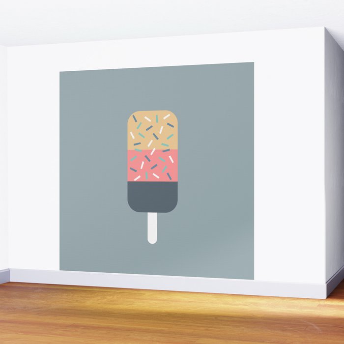 Popsicle (Blue) Wall Mural Gallery Image 2