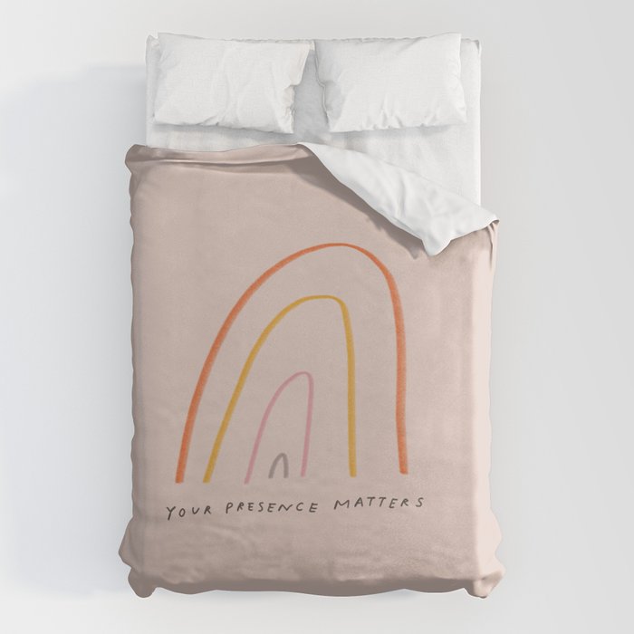 "Your Presence Matters" Duvet Cover Gallery Image 6