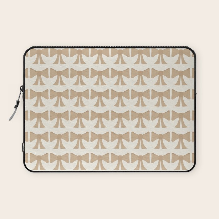Vintage Bows X Neutral Beige Laptop Sleeve Gallery Image 1