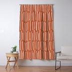 Boho Wall Art, Colour Prints, Terracotta, Line Art Window Curtain Gallery Image 5