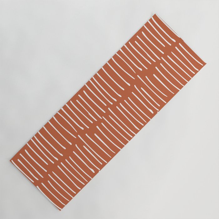 Boho Wall Art, Colour Prints, Terracotta, Line Art Yoga Mat Gallery Image 1