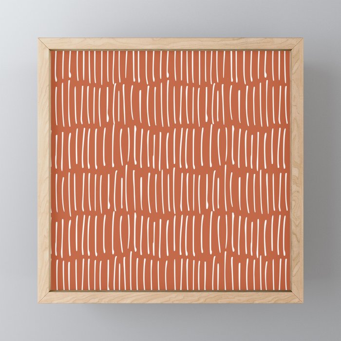 Boho Wall Art, Colour Prints, Terracotta, Line Art Mini Art Print Gallery Image 1
