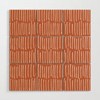 Boho Wall Art, Colour Prints, Terracotta, Line Art Wood Wall Art Gallery Image 1