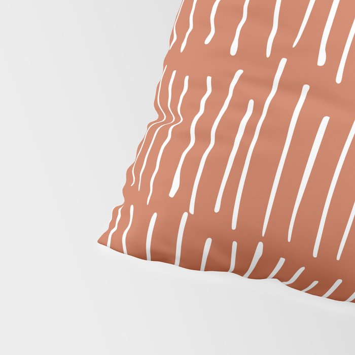 Boho Wall Art, Colour Prints, Terracotta, Line Art Pillow Sham Gallery Image 4