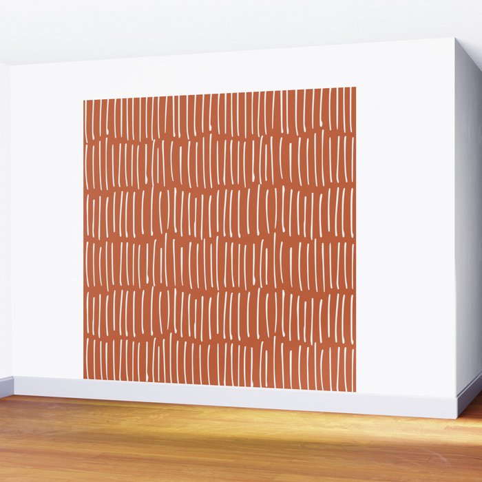 Boho Wall Art, Colour Prints, Terracotta, Line Art Wall Mural Gallery Image 2