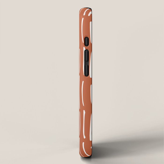 Boho Wall Art, Colour Prints, Terracotta, Line Art iPhone Case Gallery Image 2