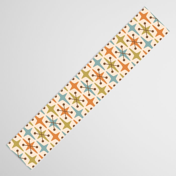 Mid Century Modern Googie Star Pattern Mid Mod Table Runner Gallery Image 3