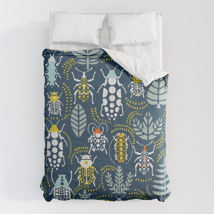Beetle collection in dark Comforter Gallery Image 1