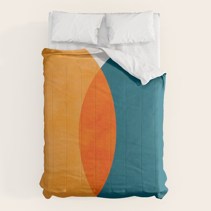 Mid Century Eclipse / Abstract Geometric Comforter Gallery Image 1
