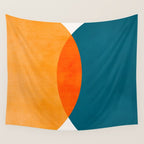 Mid Century Eclipse / Abstract Geometric Wall Tapestry Gallery Image 4