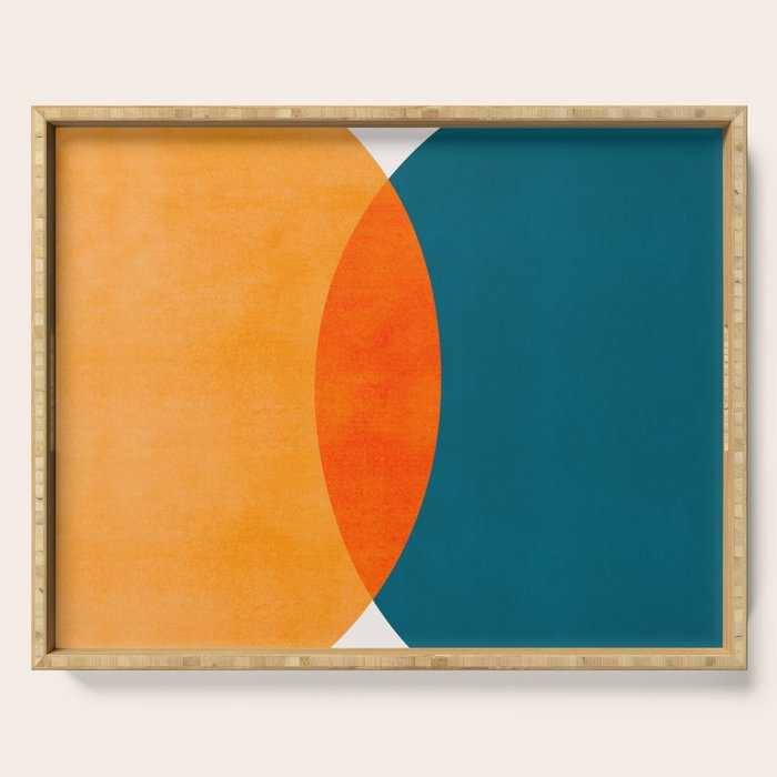 Mid Century Eclipse / Abstract Geometric Serving Tray Gallery Image 1