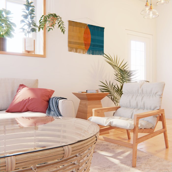 Mid Century Eclipse / Abstract Geometric Wall Hanging Gallery Image 2