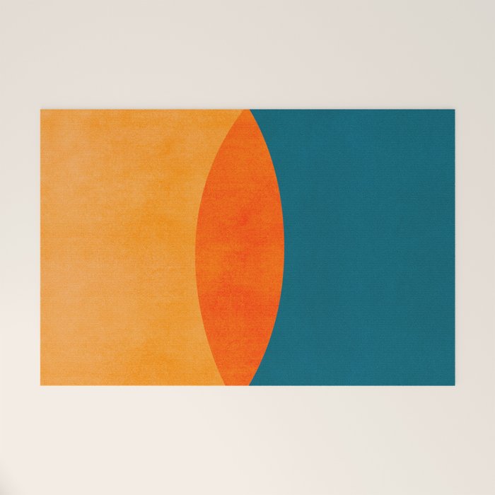 Mid Century Eclipse / Abstract Geometric Welcome Mat Gallery Image 1