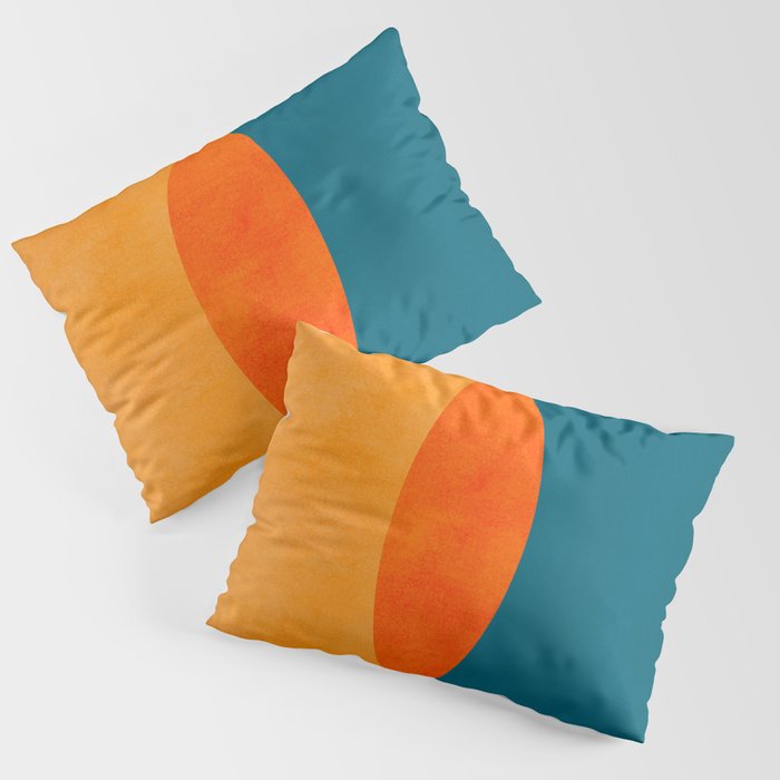 Mid Century Eclipse / Abstract Geometric Pillow Sham Gallery Image 1