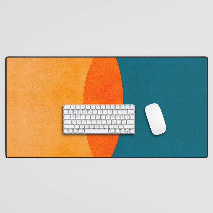 Mid Century Eclipse / Abstract Geometric Desk Mat Gallery Image 1