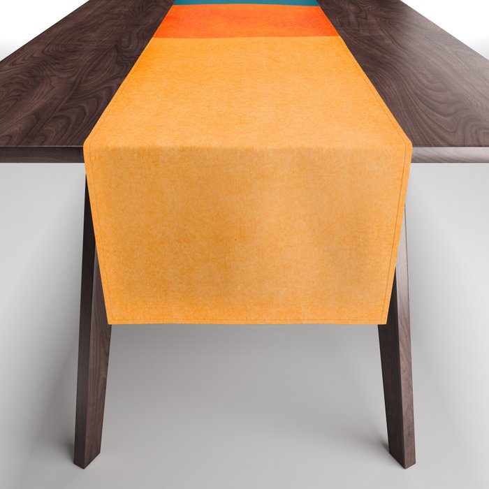 Mid Century Eclipse / Abstract Geometric Table Runner Gallery Image 1