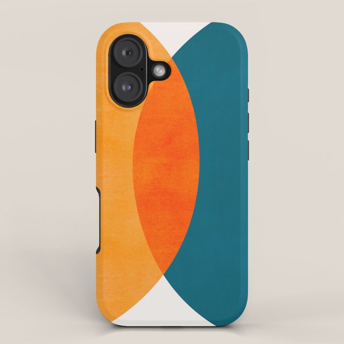 Mid Century Eclipse / Abstract Geometric iPhone Case Gallery Image 1