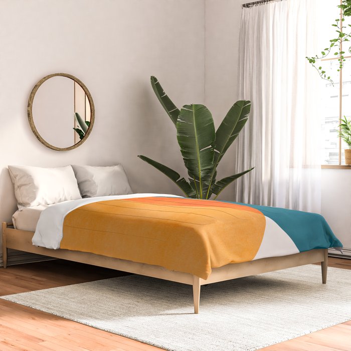 Mid Century Eclipse / Abstract Geometric Comforter Gallery Image 2