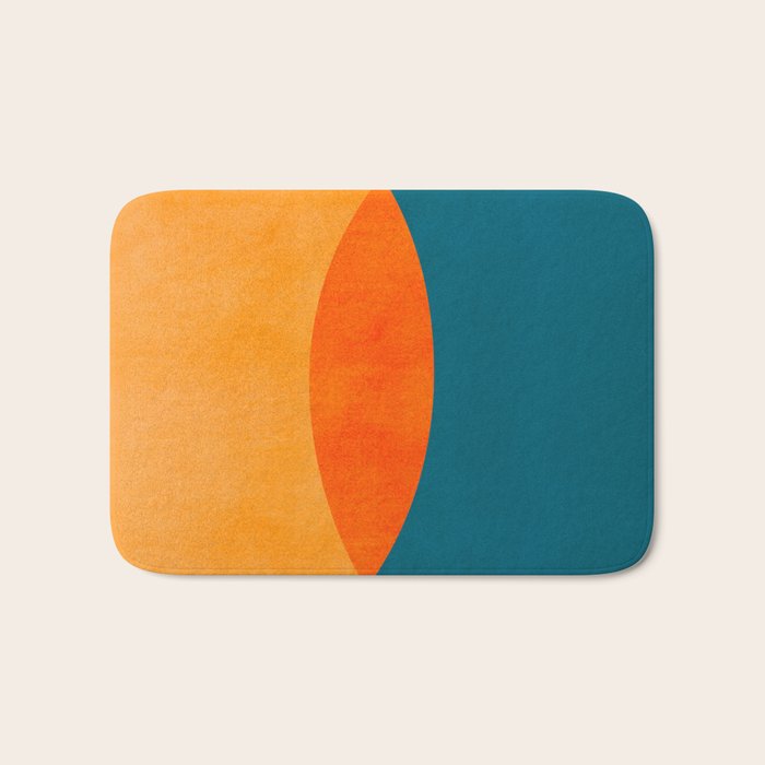 Mid Century Eclipse / Abstract Geometric Bath Mat Gallery Image 1